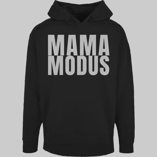 MAMA MODUS schwarzer Hoodie – Minimalistischer Mama Hoodie