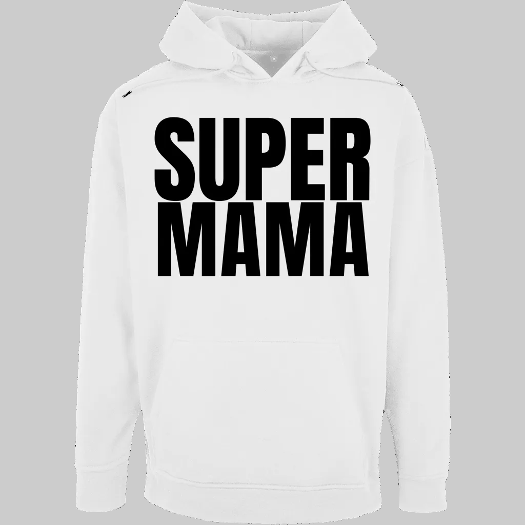 SUPER MAMA weisser Hoodie – Stylisches Geschenk für Mamas