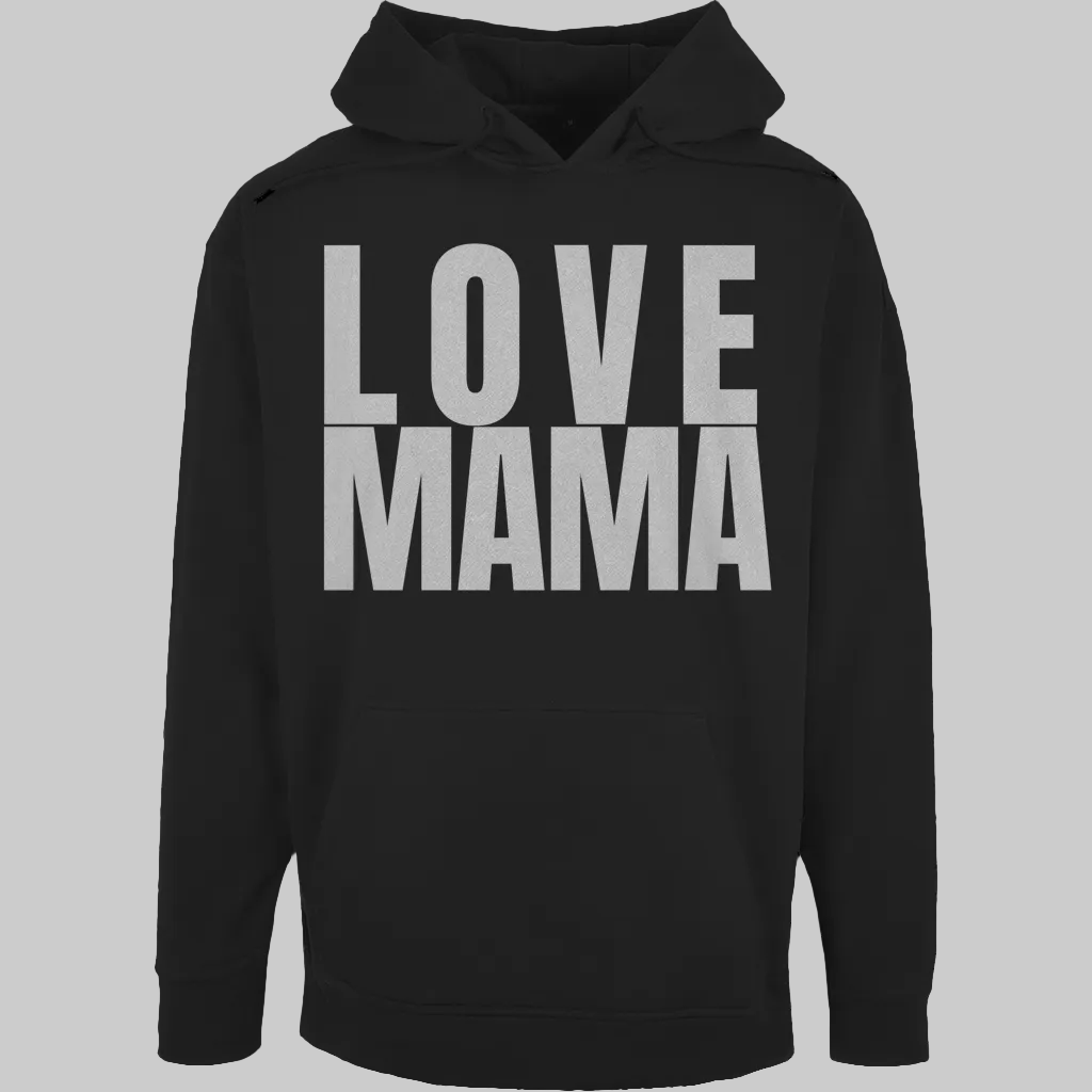 LOVE MAMA schwarzer Hoodie– Stylisches Geschenk für Mamas