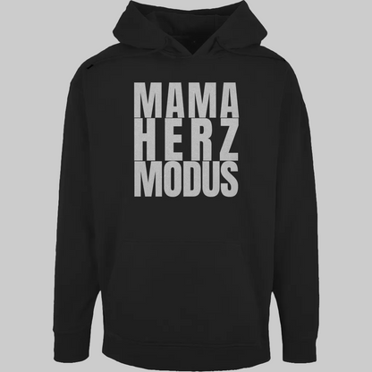 MAMA HERZ MODUS schwarzer Hoodie – Stylisches Geschenk für Mamas 
