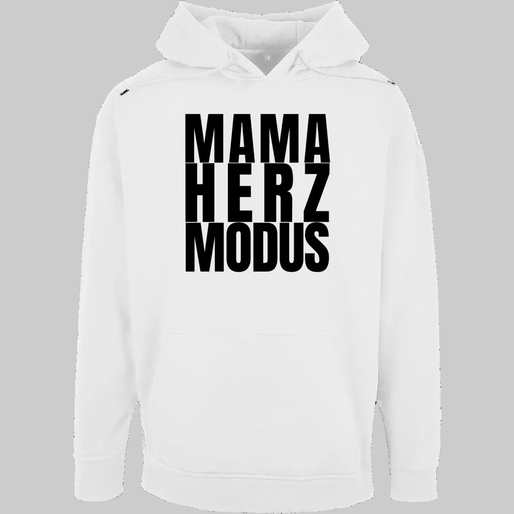 MAMA HERZ MODUS weisser Hoodie – Stylisches Geschenk für Mamas 
