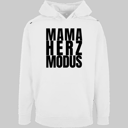 MAMA HERZ MODUS weisser Hoodie – Stylisches Geschenk für Mamas 