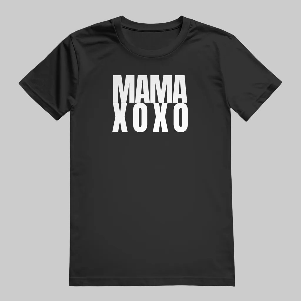 MAMA XOXO T-Shirt schwarz – Geschenk für Mamas