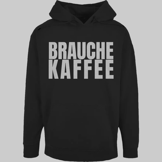 BRAUCHE KAFFEE Hoodie – Stylischer Kaffee Hoodie schwarz