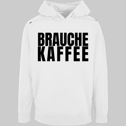 BRAUCHE KAFFEE Hoodie – Stylischer Kaffee Hoodie weiss