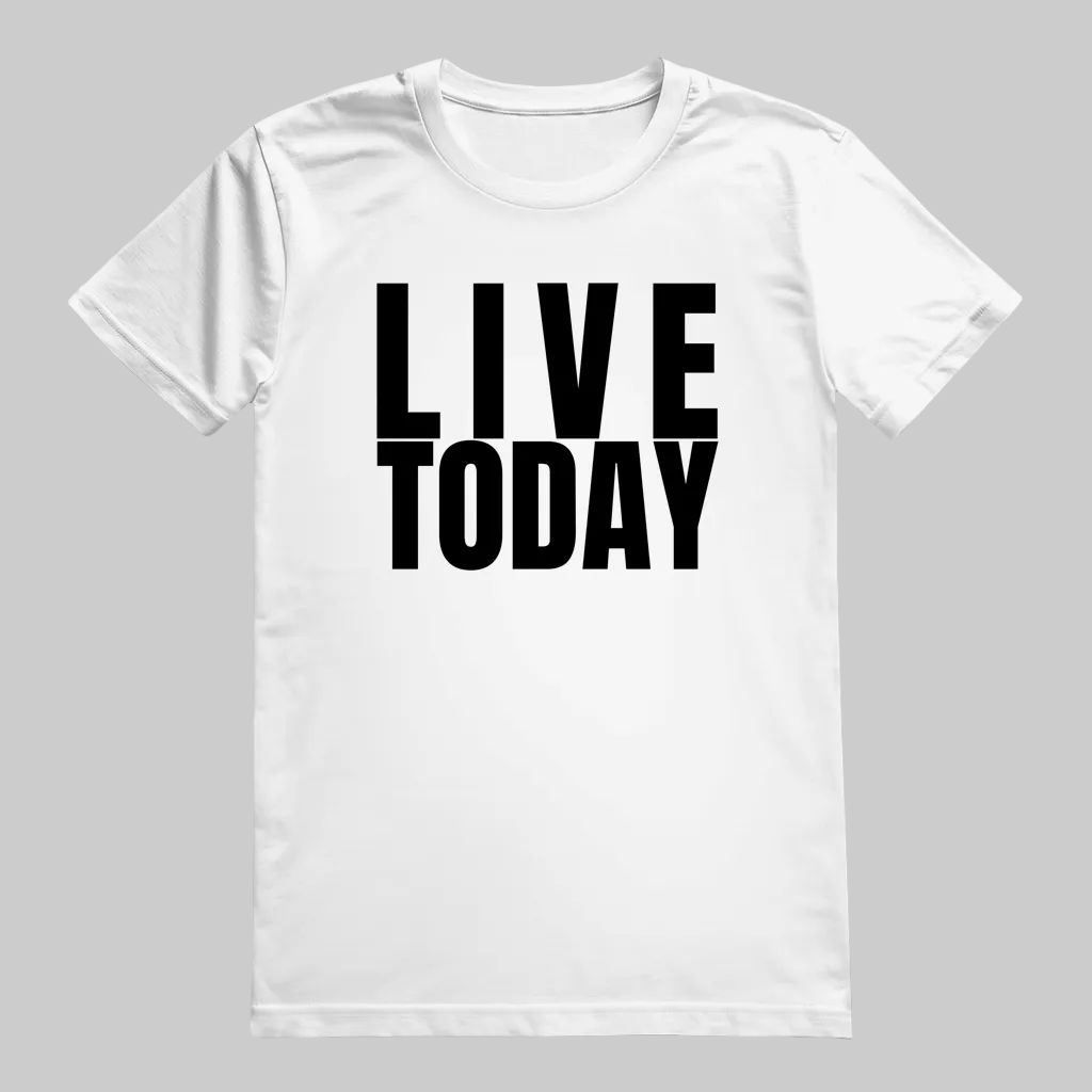 LIVE TODAY  T-Shirt – Stylisches T-Shirt Unisex weiss