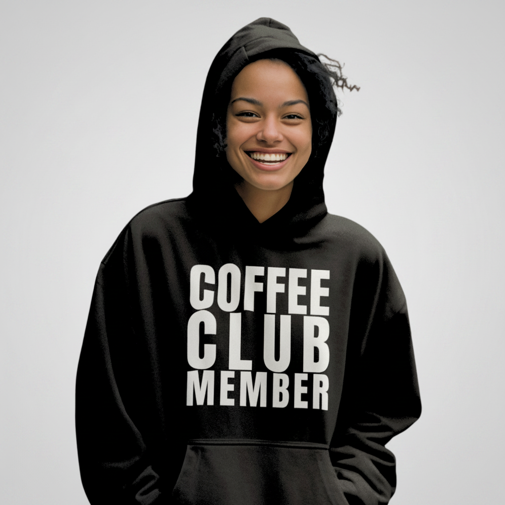 COFFEE CLUB MEMBER Hoodie – Stylischer Kaffee Hoodie