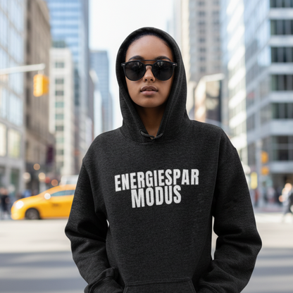 ENERGIESPARMODUS Hoodie – Minimalistischer Statement Hoodie