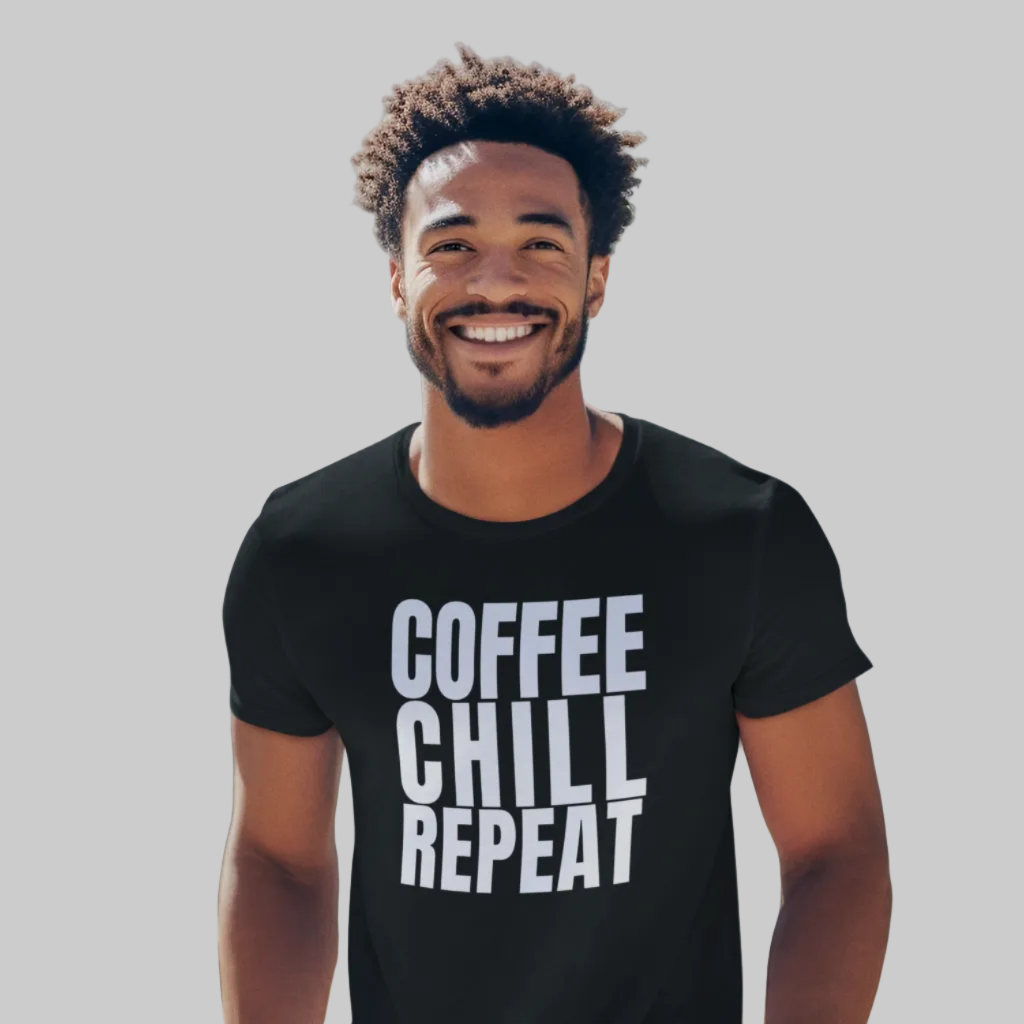 COFFEE CHILL REPEAT T-Shirt – Stylisches T-Shirt Unisex 