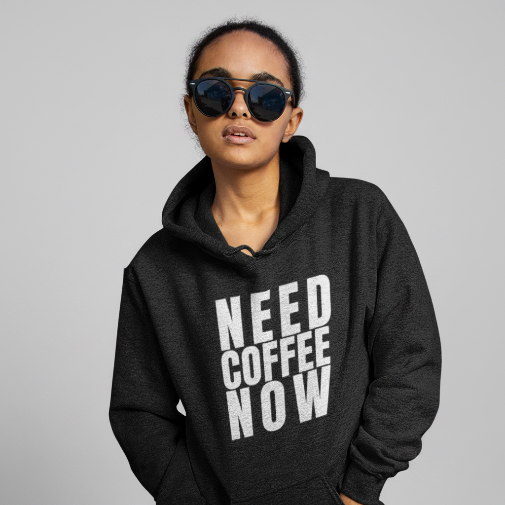NEED COFFEE NOW Hoodie – Stylischer Kaffee Hoodie