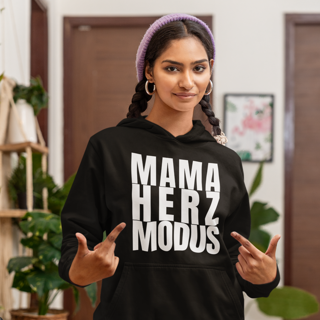 MAMA HERZ MODUS Hoodie – Stylisches Geschenk für Mamas