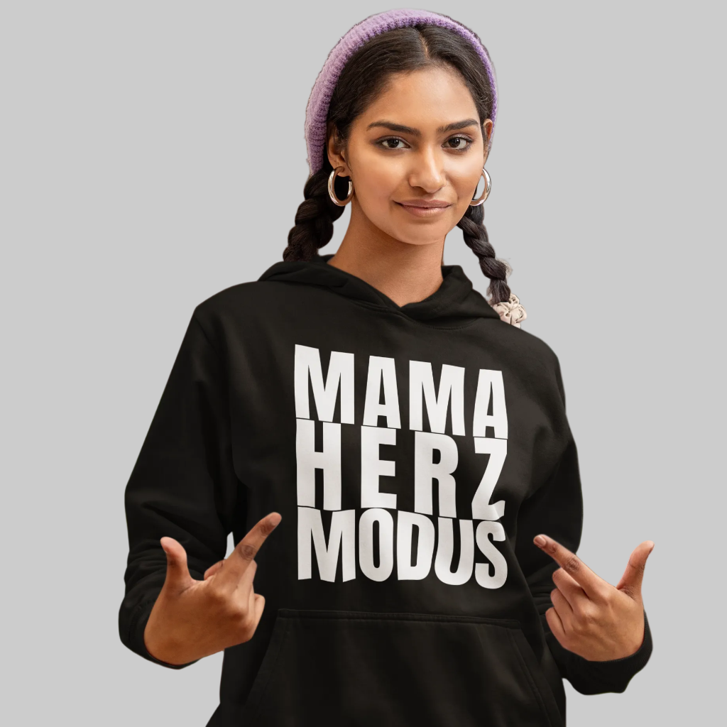 MAMA HERZ MODUS Hoodie – Stylisches Geschenk für Mamas