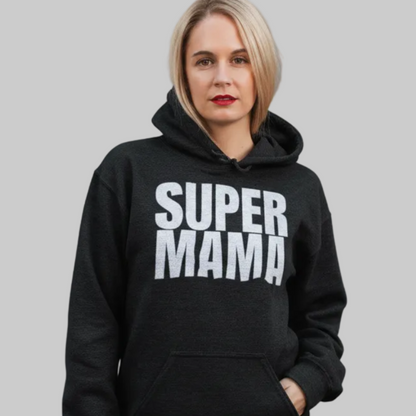 SUPER MAMA Hoodie – Stylisches Geschenk für Mamas